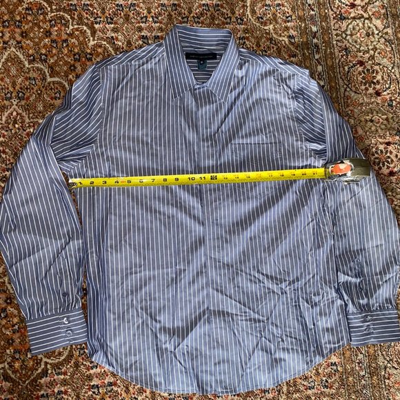French Connection Other - French Connection Mens X-Large Blue Striped Long Sleeve Shirt